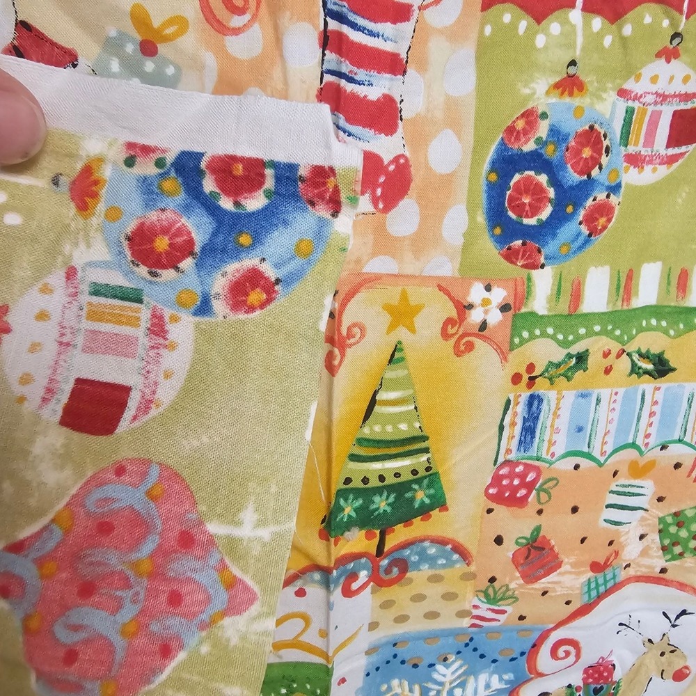 Jane Kitching for Spectrix Christmas Holiday Cotton Fabric 42x58" Santa Snowman - Picture 13 of 15